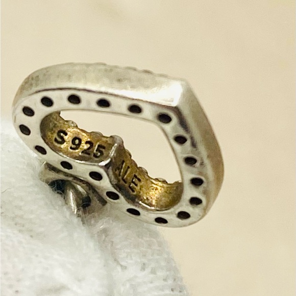 EUC Pandora 390325PCZ Sterling Silver Heart Pendant w/ Pink Zirconia - Picture 6 of 7